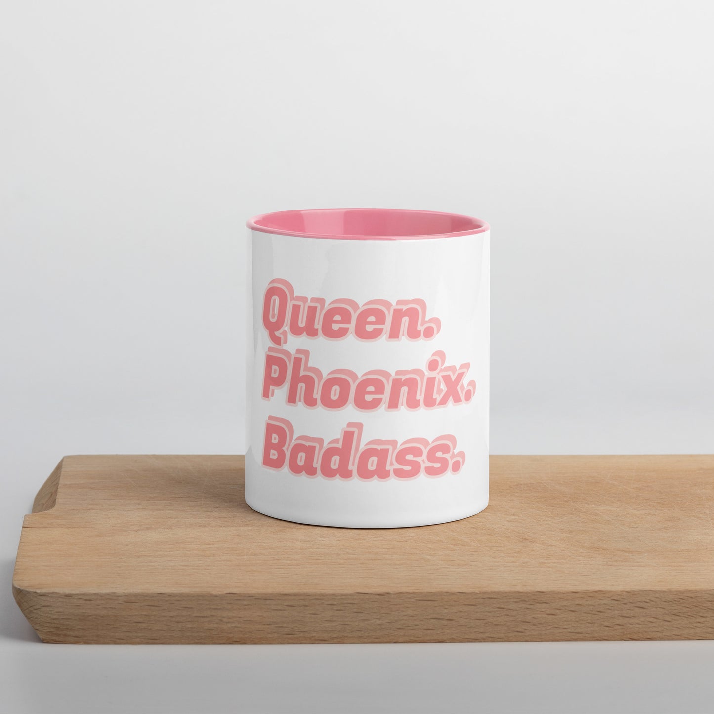 Queen. Phoenix. Badass. Mug with Color Inside