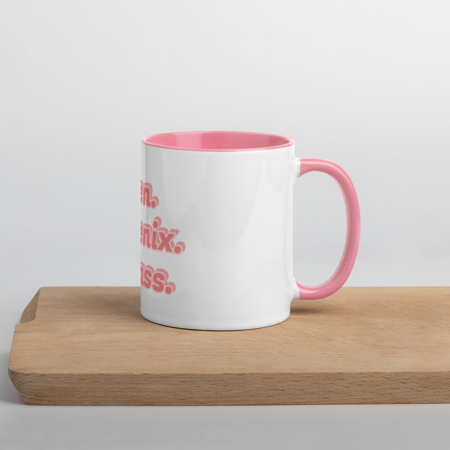 Queen. Phoenix. Badass. Mug with Color Inside