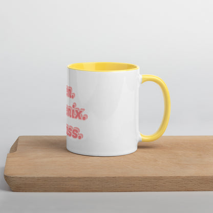 Queen. Phoenix. Badass. Mug with Color Inside